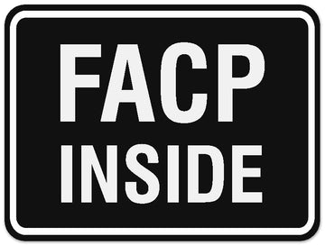 Signs ByLITA Classic Framed Facp Inside Sign - Easy Installation | Durable Wall or Door